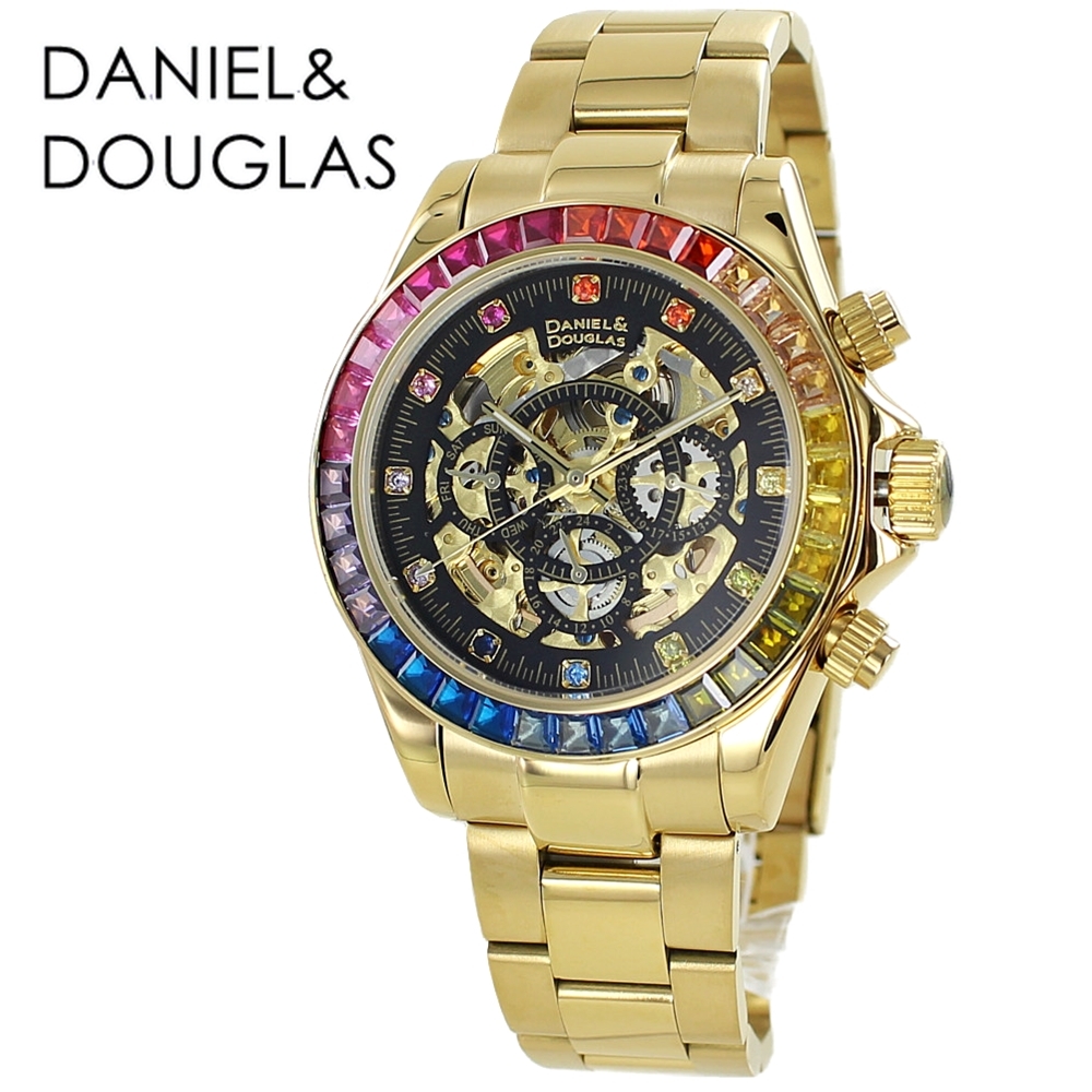 腕時計 メンズ 機械式腕時計 ダニエルアンドダグラス 自動巻き スケルトン 2023 クリスマス プレゼント