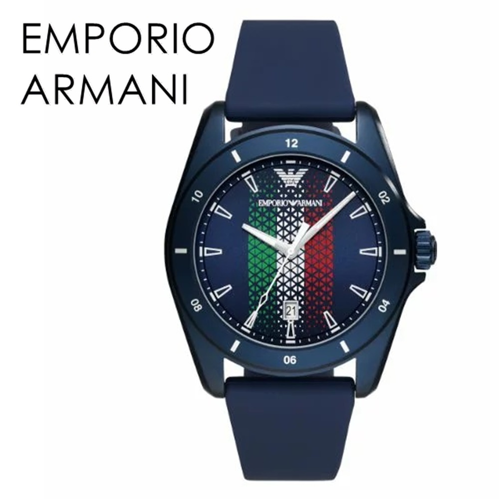 エンポリオアルマーニ アナログ マルチカラー ネイビー 腕時計 クリスマス プレゼント