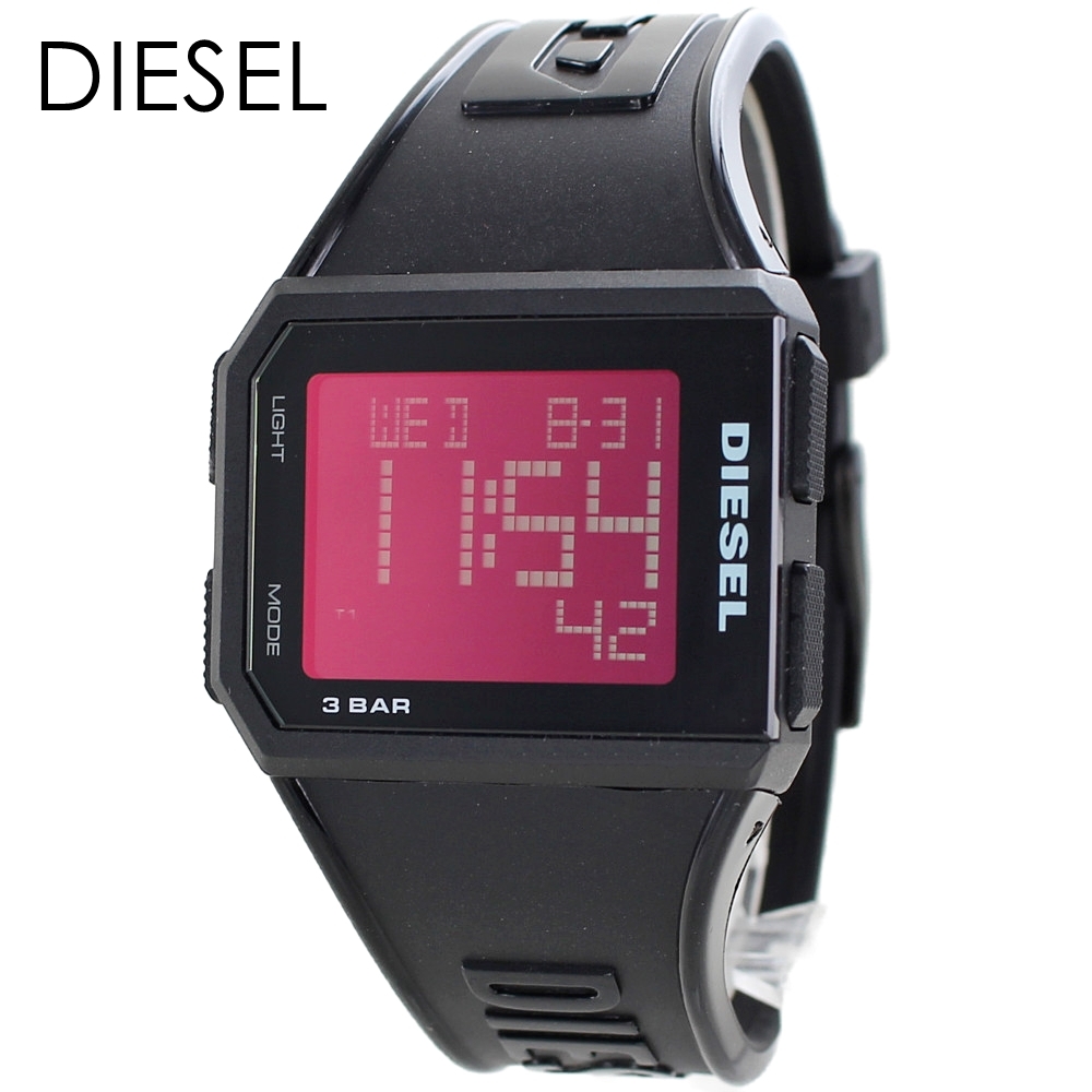 再再販！ ディーゼル メンズ 腕時計 デジタル ブラック プレゼント