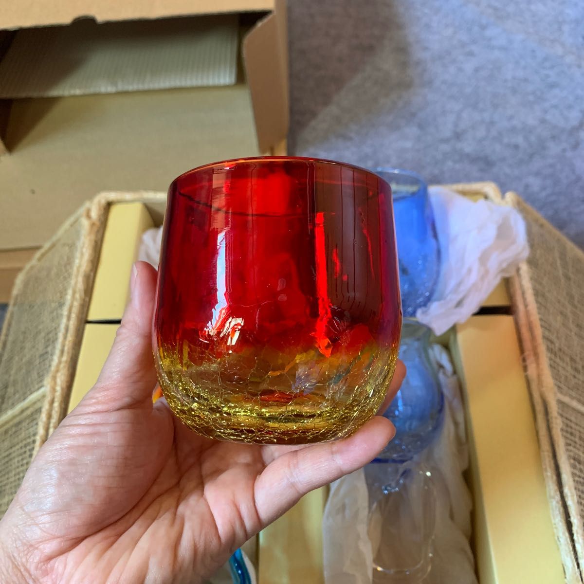 琉球浪漫ガラス　ワイングラス　ロックグラスセット