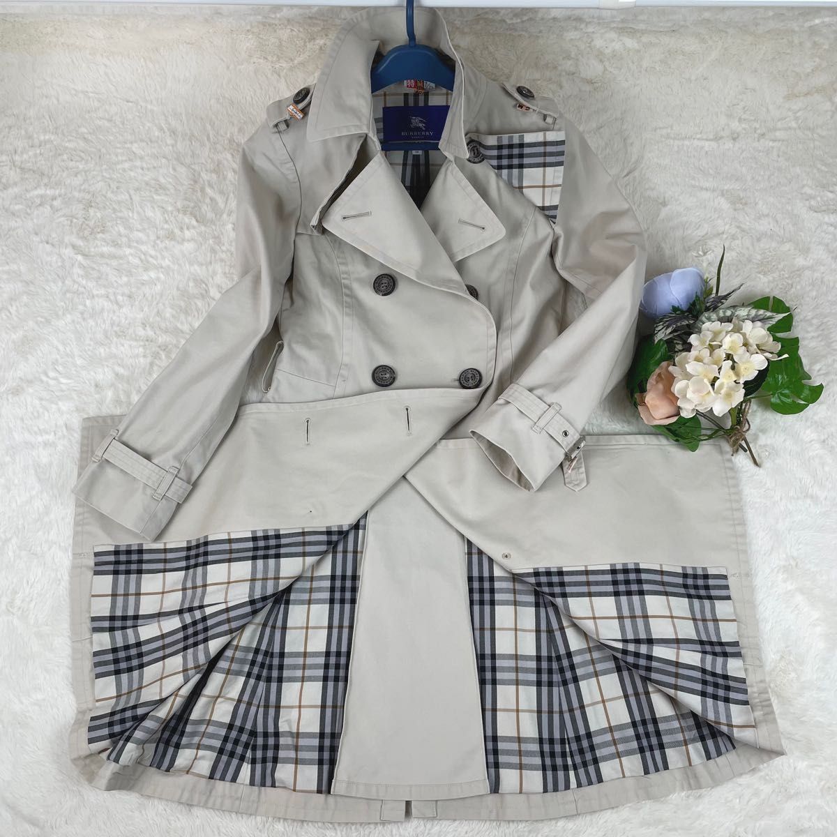 BURBERRY バーバリー トレンチコート 美品 44 ノバチェック Yahoo 