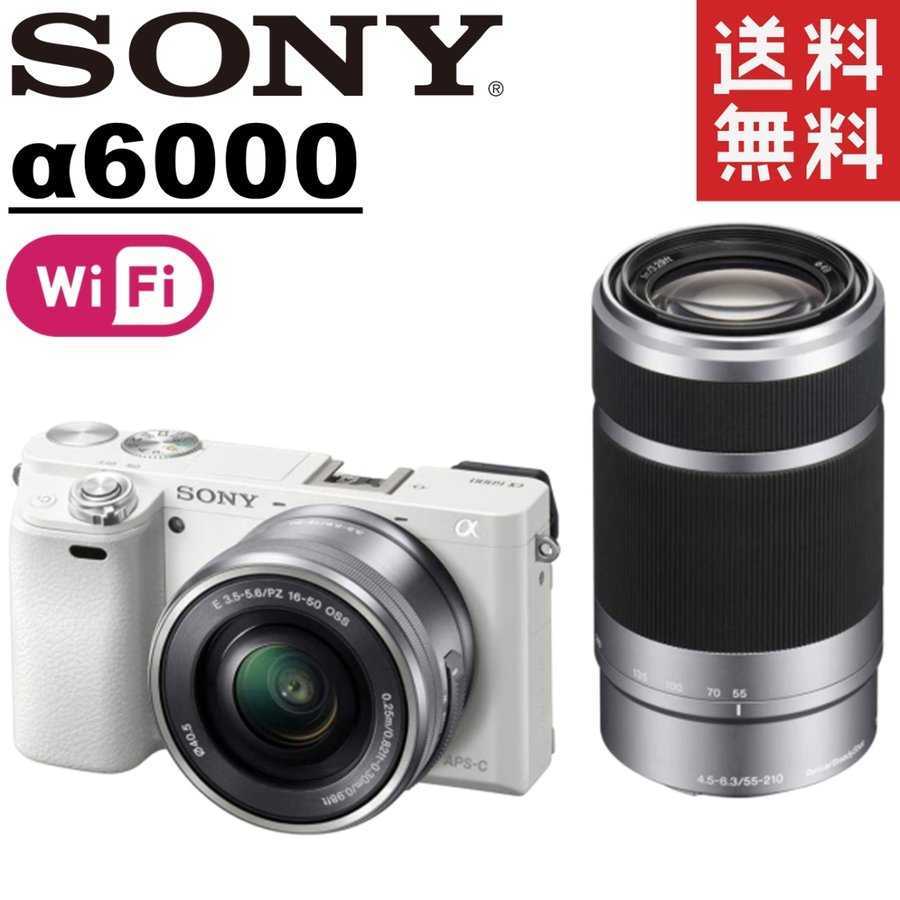  Sony SONY α6000 ILCE-6000 двойной линзы комплект белый беззеркальный однообъективный зеркальный камера б/у 