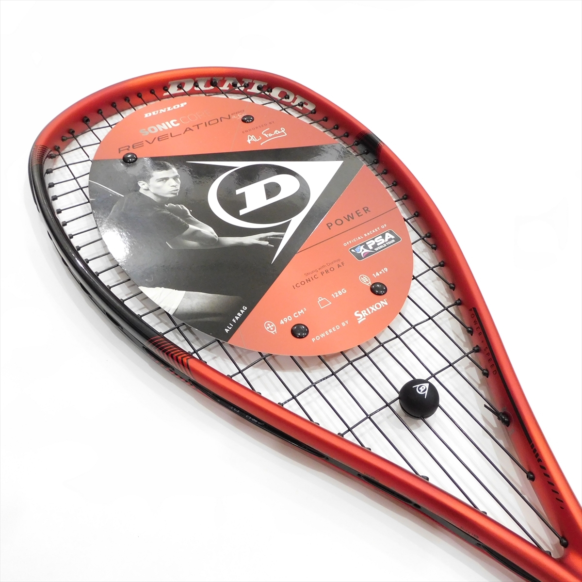 送料込・新品/スカッシュラケット・ダンロップ・DUNLOP SONIC CORE REVELATION PRO/レヴェレーション プロ/テクニファイバー/125XS/X-TOP_画像2