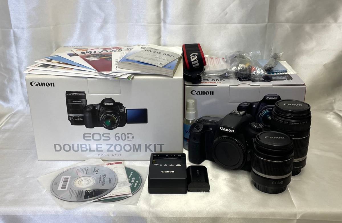 高品質 CANON キャノン EOS 60D KIT ダブルズームキット ZOOM DOUBLE