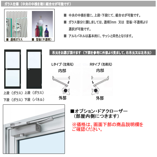 品質のいい 内付 LIXIL アルミサッシ 勝手口ドア (07818) W785×H1841