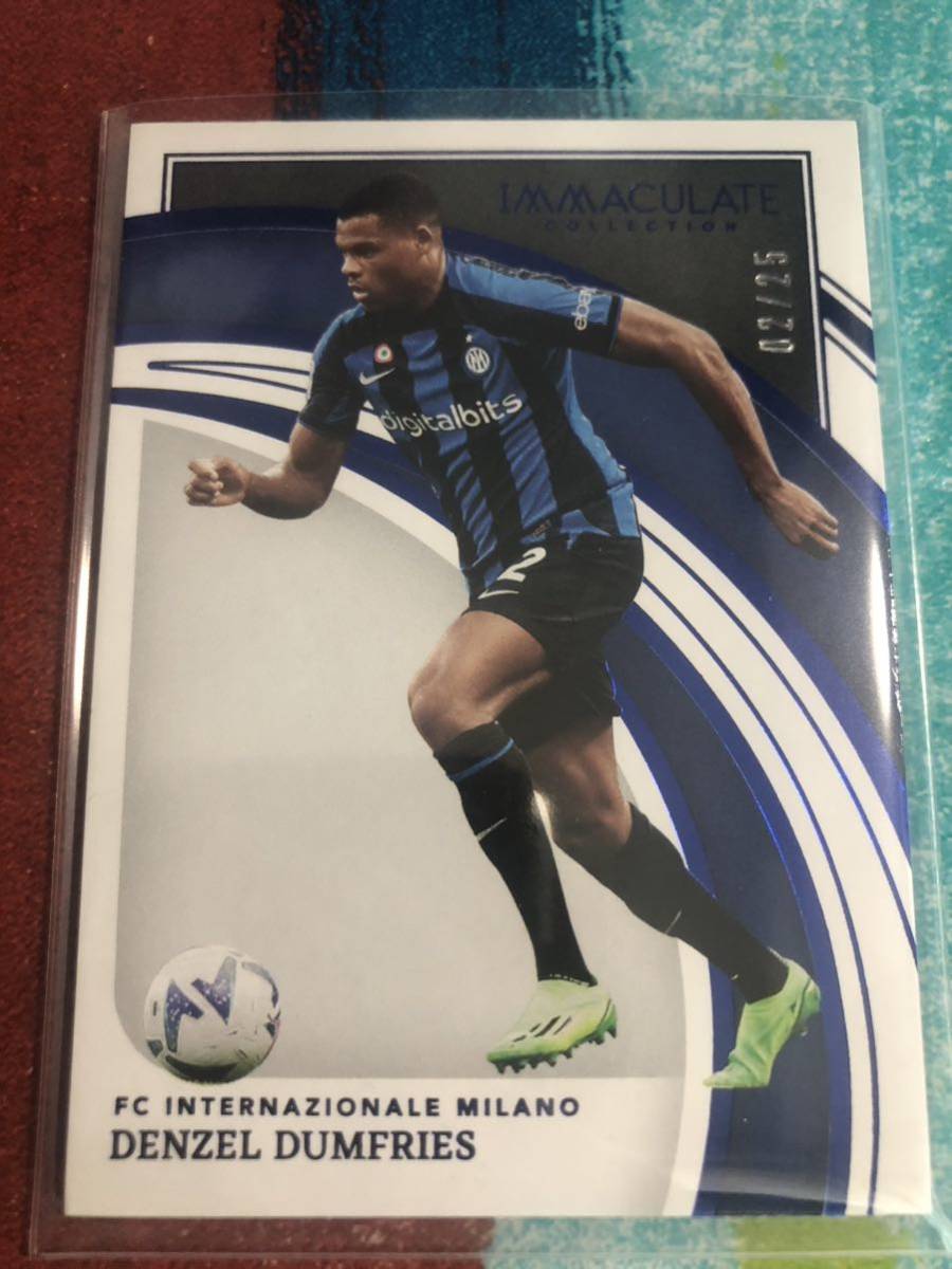 02/25 デンゼルドゥンフリース PANINI IMMACULATE COLLECTION SOCCER INTER DENZEL DUMFRIES インテル_画像1