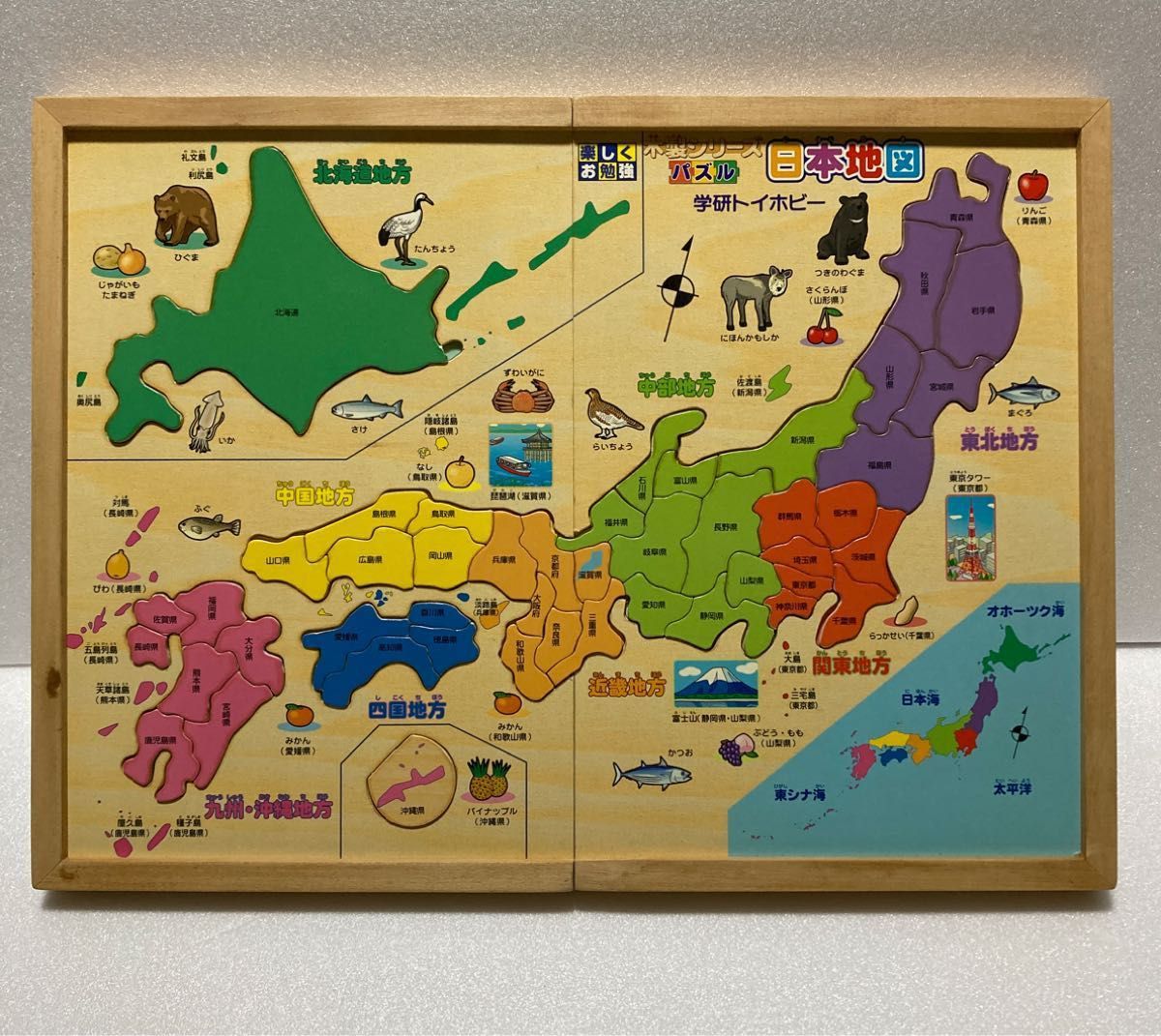 木製シリーズパズル日本地図 学研トイボビー - その他