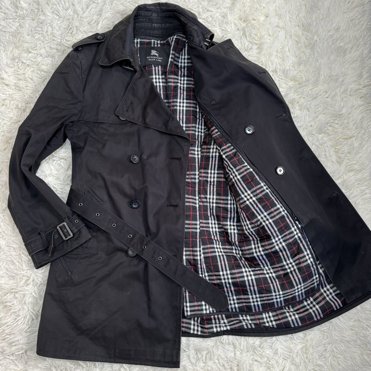 1円 Lサイズ 美品 BURBERRY BLACK LABEL バーバリーブラックレーベル