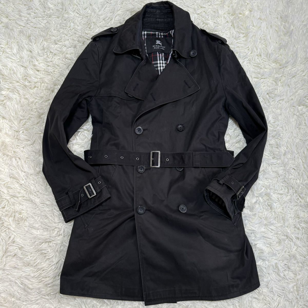 1円 Lサイズ 美品 BURBERRY BLACK LABEL バーバリーブラックレーベル