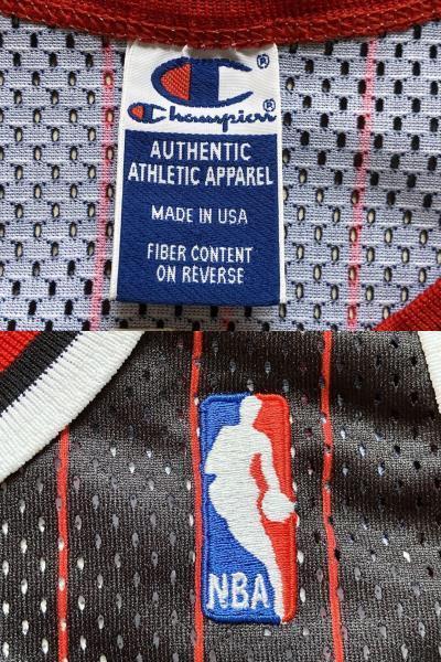 ■希少 90s NBA　BULLS マイケル・ジョーダン JORDAN　ユニフォーム　オーセンティック　ジャージ　チャンピオン製　当時物　刺繍　L　44_画像10