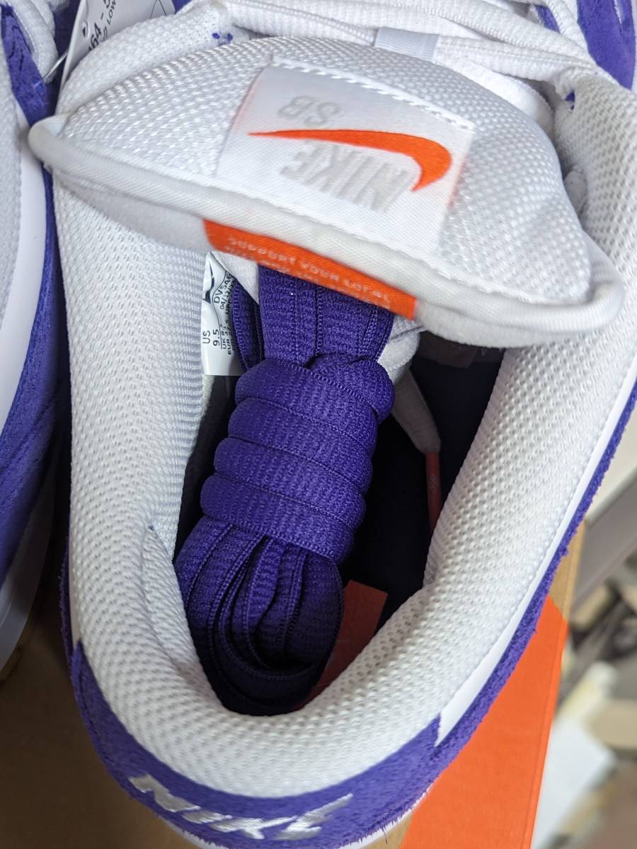 Nike SB Dunk Low Pro ISO Orange Label Court Purple Gum US9.5 ナイキ SB ダンク ロー コートパープル DV5464-500 27.5㎝ 新品です！_画像7