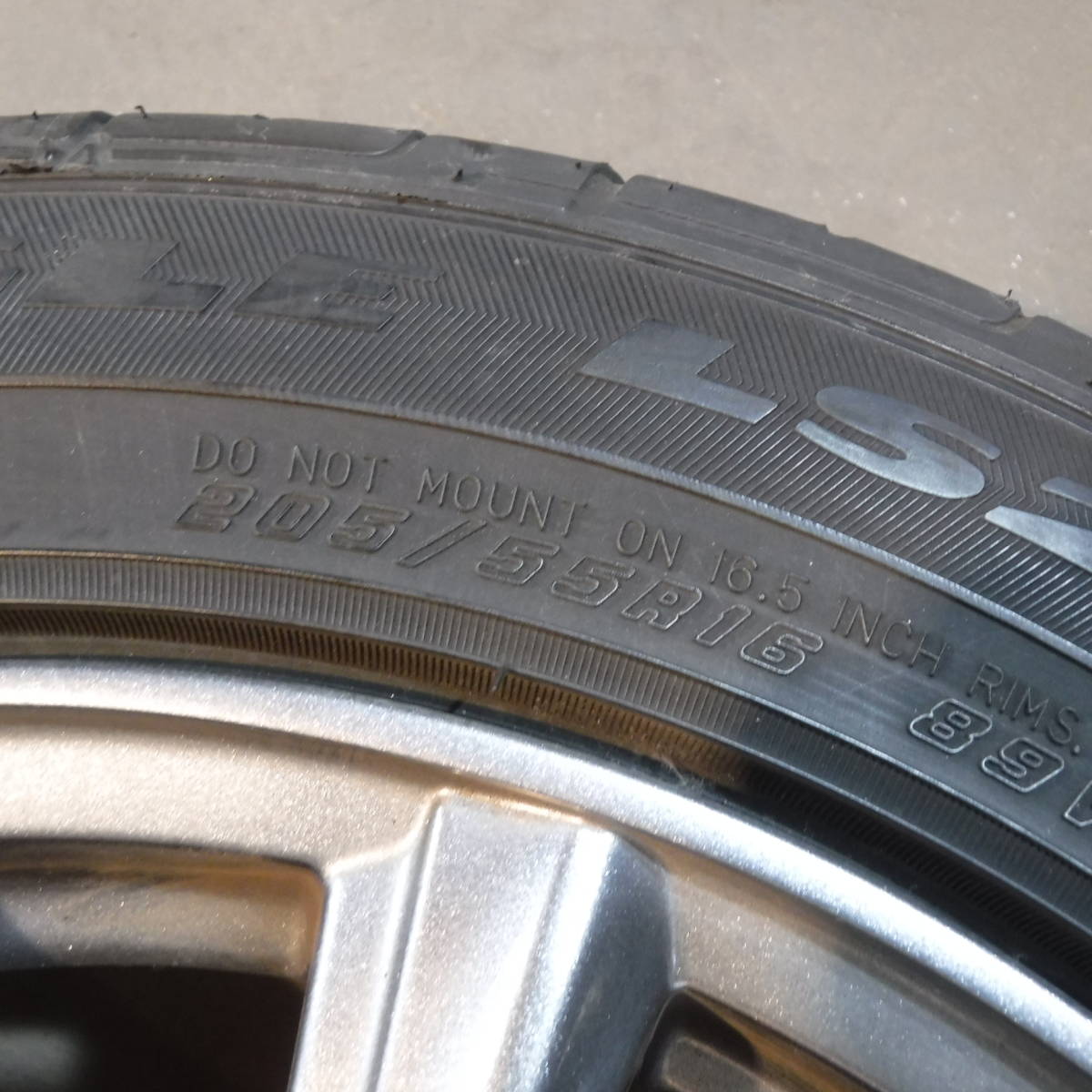 EAGLE イーグル LS2000 アルミホイールセット 205/55R16 16×6.5J 中古タイヤ4本 GOOD YEAR(グッドイヤー) 愛知手渡し可 732-120-8_画像2