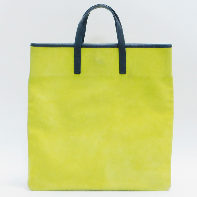 LOEWEロエベ ハンドバッグ トートバッグ アナグラム型押し スエード 黄色 スペイン製 良品 正規品の画像3