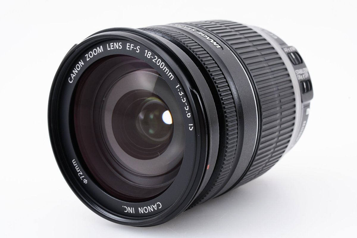 Canon EF-S 18-200mm f/3.5-5.6 IS 手ぶれ補正 高倍率ズーム [美品] EW-78D レンズフード ポーチ付き_画像2