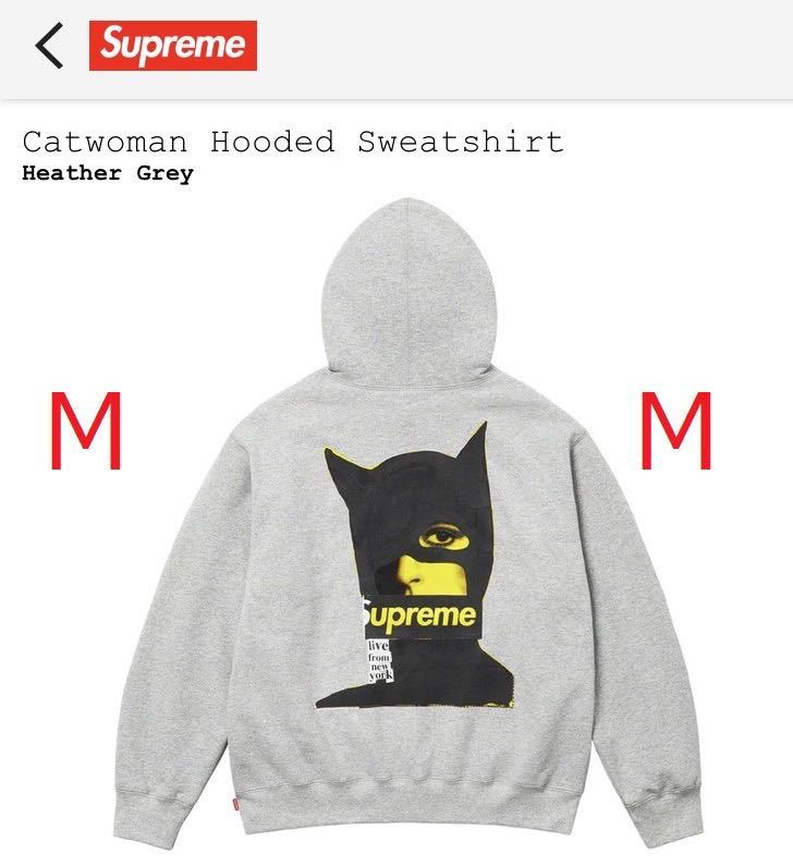 Supreme Catwoman Hooded Sweatshirt Heather Grey /M シュプリーム キャットウーマン フーディー スウェットシャツBox Logo Sticker付 Tee_画像1