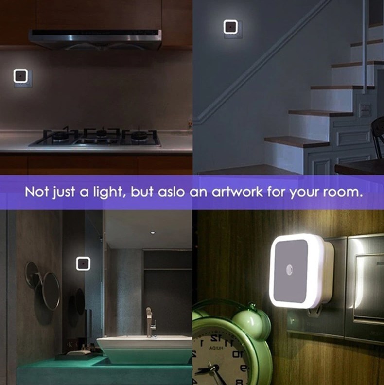 ☆ほんのり光る 明暗センサー付 LEDスモールライト AC100V☆フロアライト 間接照明 安全対策 階段 廊下 トイレ 寝室_画像8