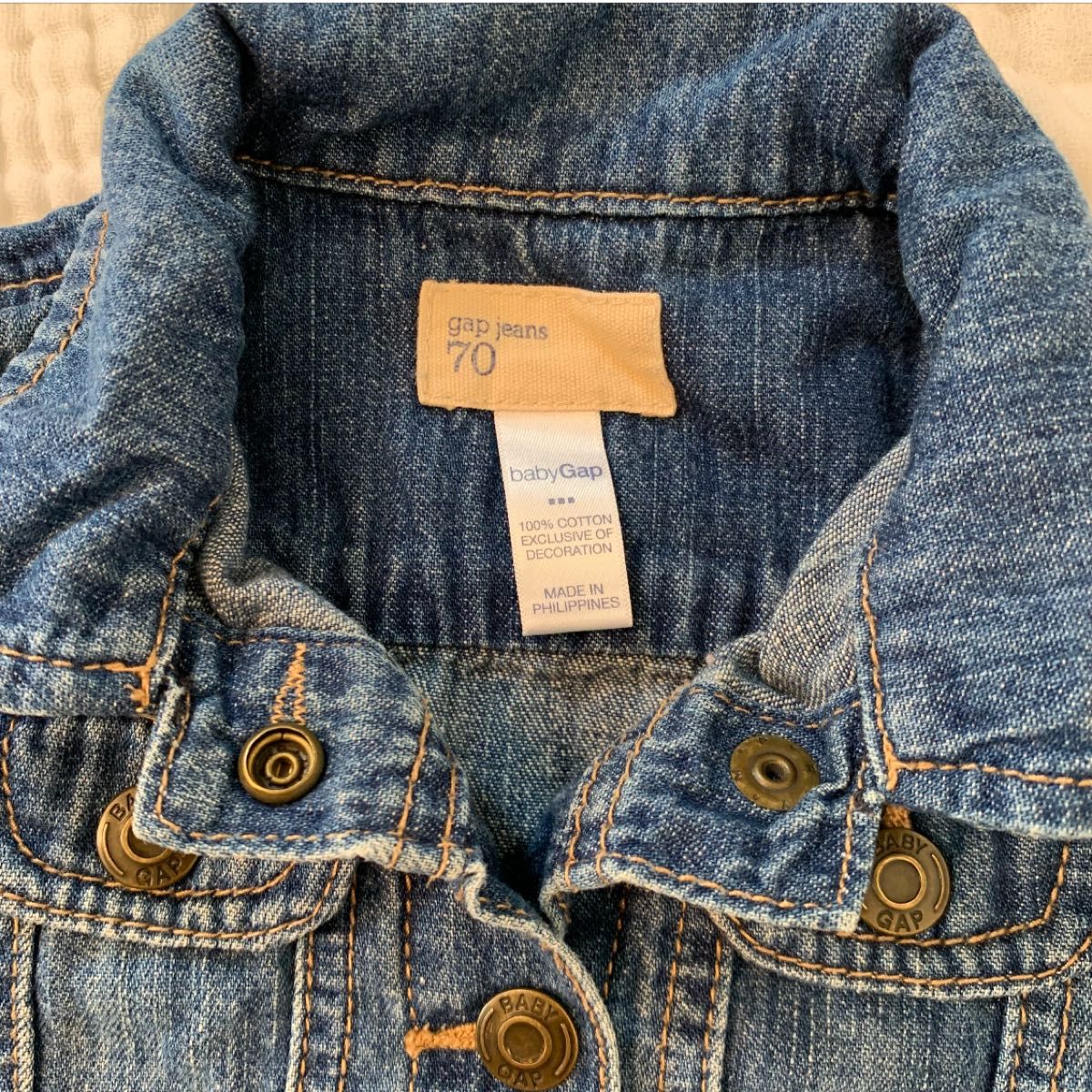 baby gap 4点セット 綿100% デニムジャケット ロンパース トップス ボトムス 着画あり