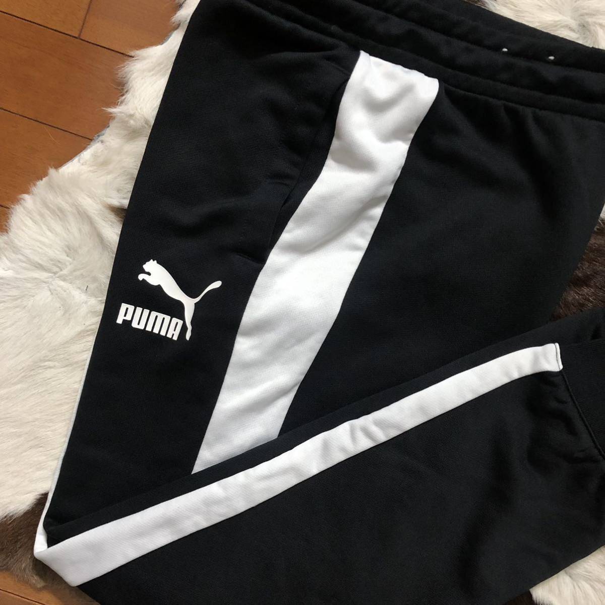 国内正規品 プーマ パンツ PUMA メンズ クラシックス T7 トラック スゥエット ジャージ パンツ 限定(サイズXL）黒白_画像10