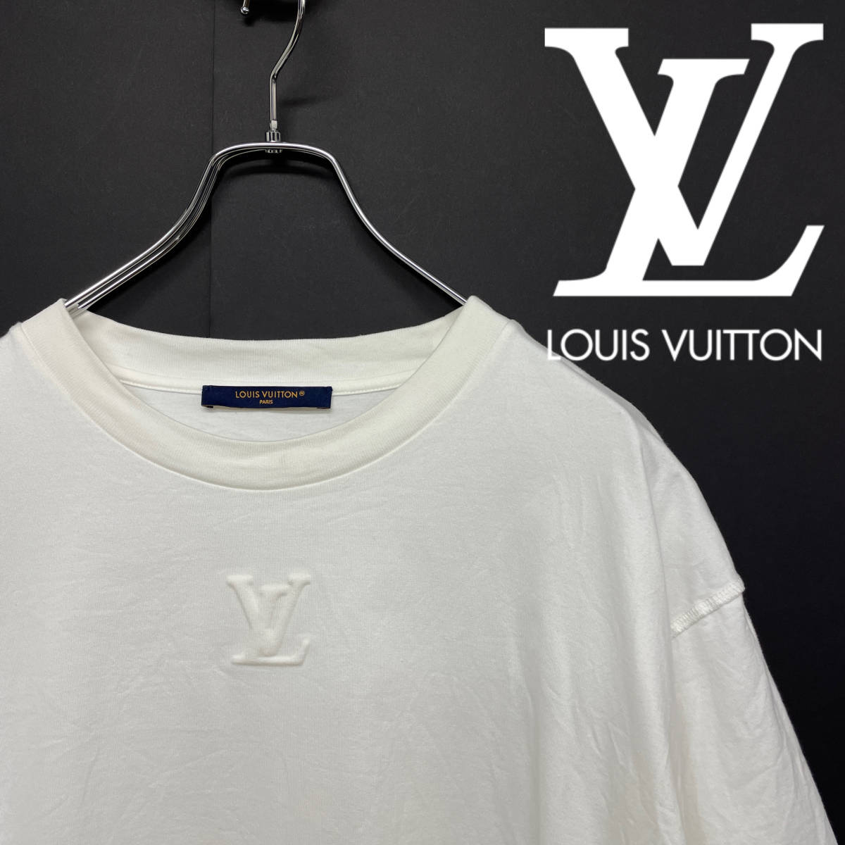 2022AW LOUIS VUITTON ルイヴィトン エンボス LVロゴ 半袖 Tシャツsize