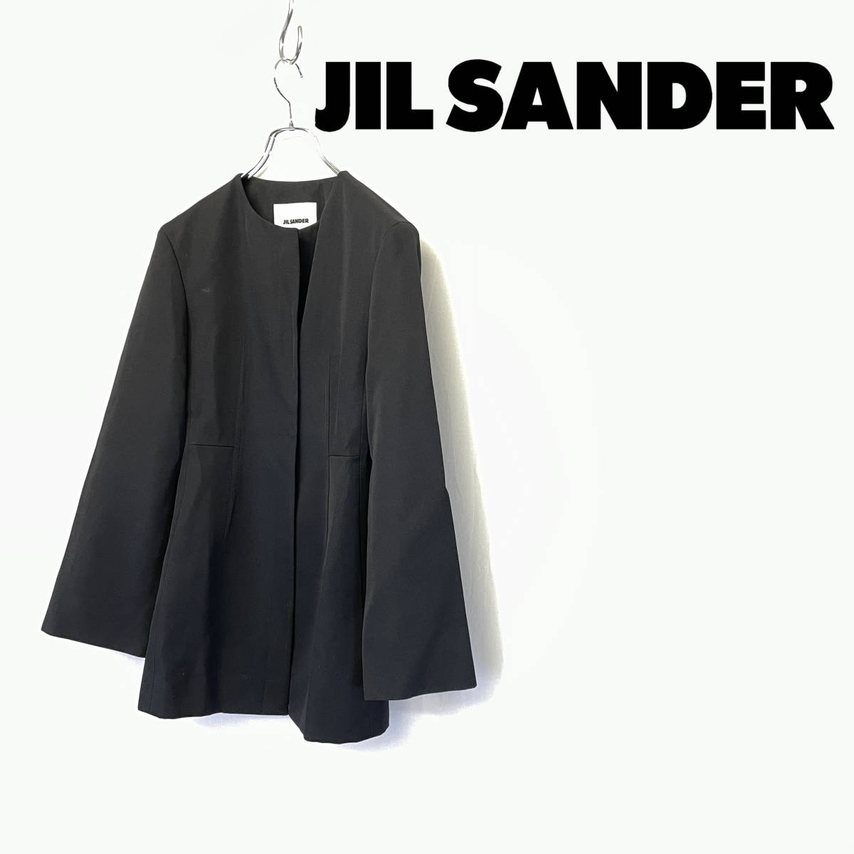 2021AW JIL SANDER ジルサンダー ウール ノーカラー ジャケット size 34 JSPS190015 1014986