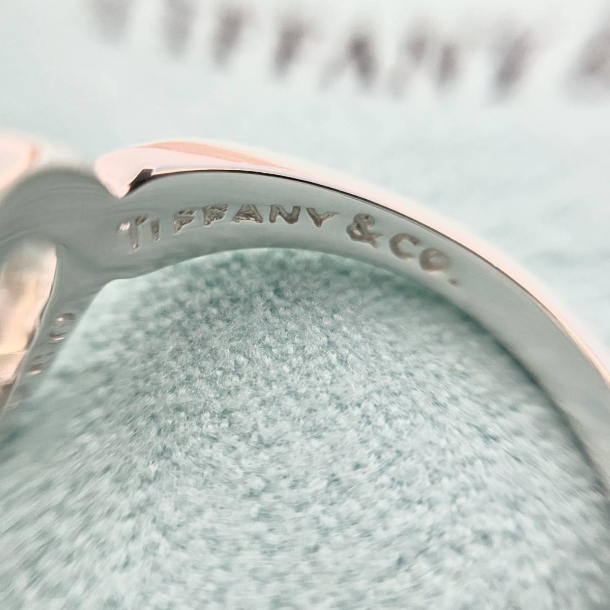 美品・希少】Tiffany & Co ティファニー ハート リボン リング 指輪 11