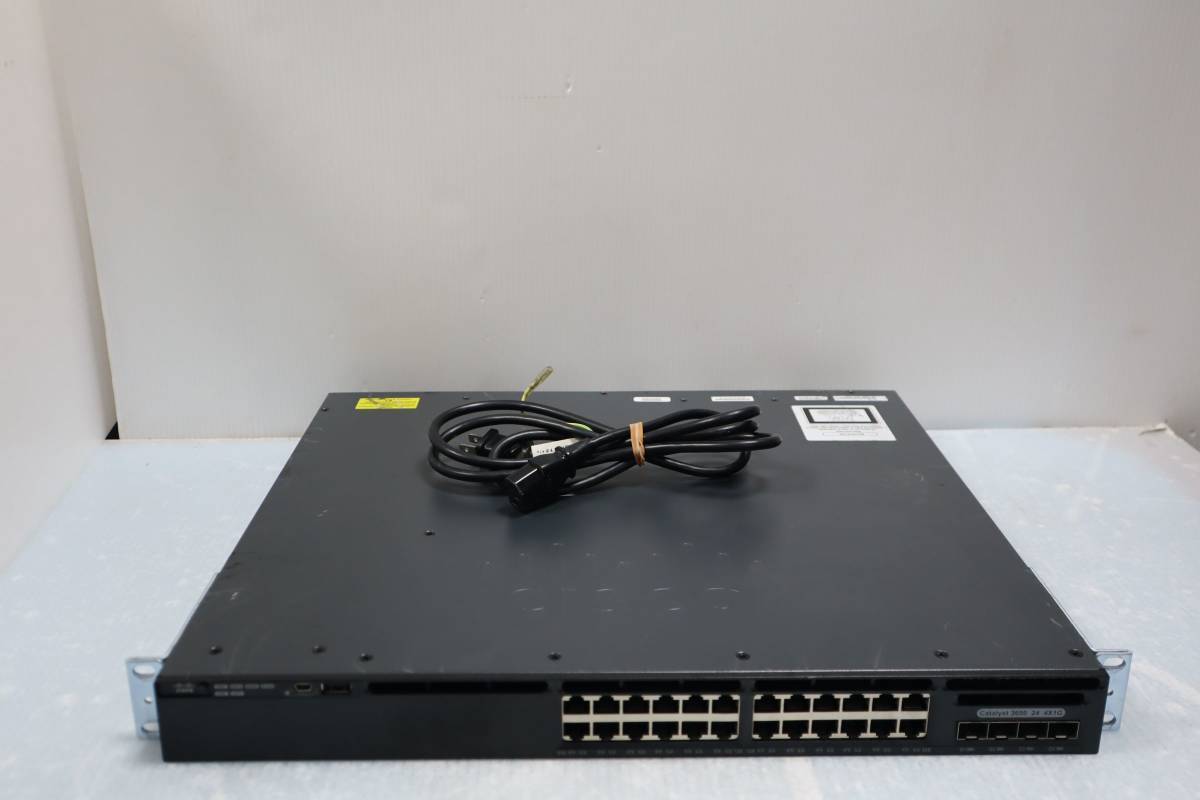 E2556 h　Cisco Catalyst 3650 24 4x1G (WS-C3650-24TS-S V03) スイッチ 初期化済み_画像1