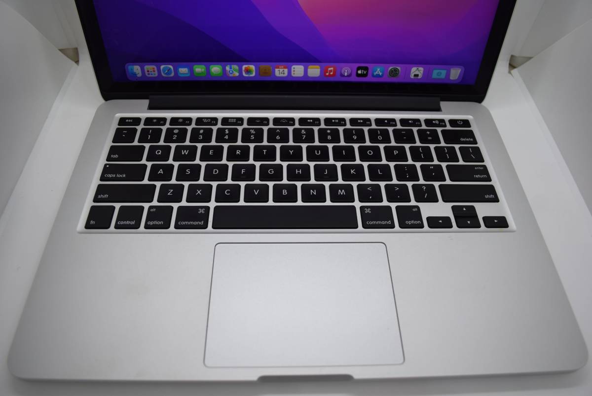 CB3516 T 中古/アダプター付き】MacBook Pro 13インチ 2015年 カスタムモデル A1502 [Core i5 2.7GHｚ/2コア 8GB/SSD：256GB 画面訳アリの画像2