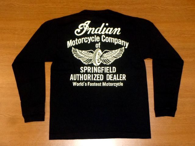 東洋 インディアン モーターサイクル ロンT FLYING WHEEL[黒XLサイズ/INDIAN MOTORCYCLE 東洋エンタープライズ IM69293 長袖 Tシャツ 新品