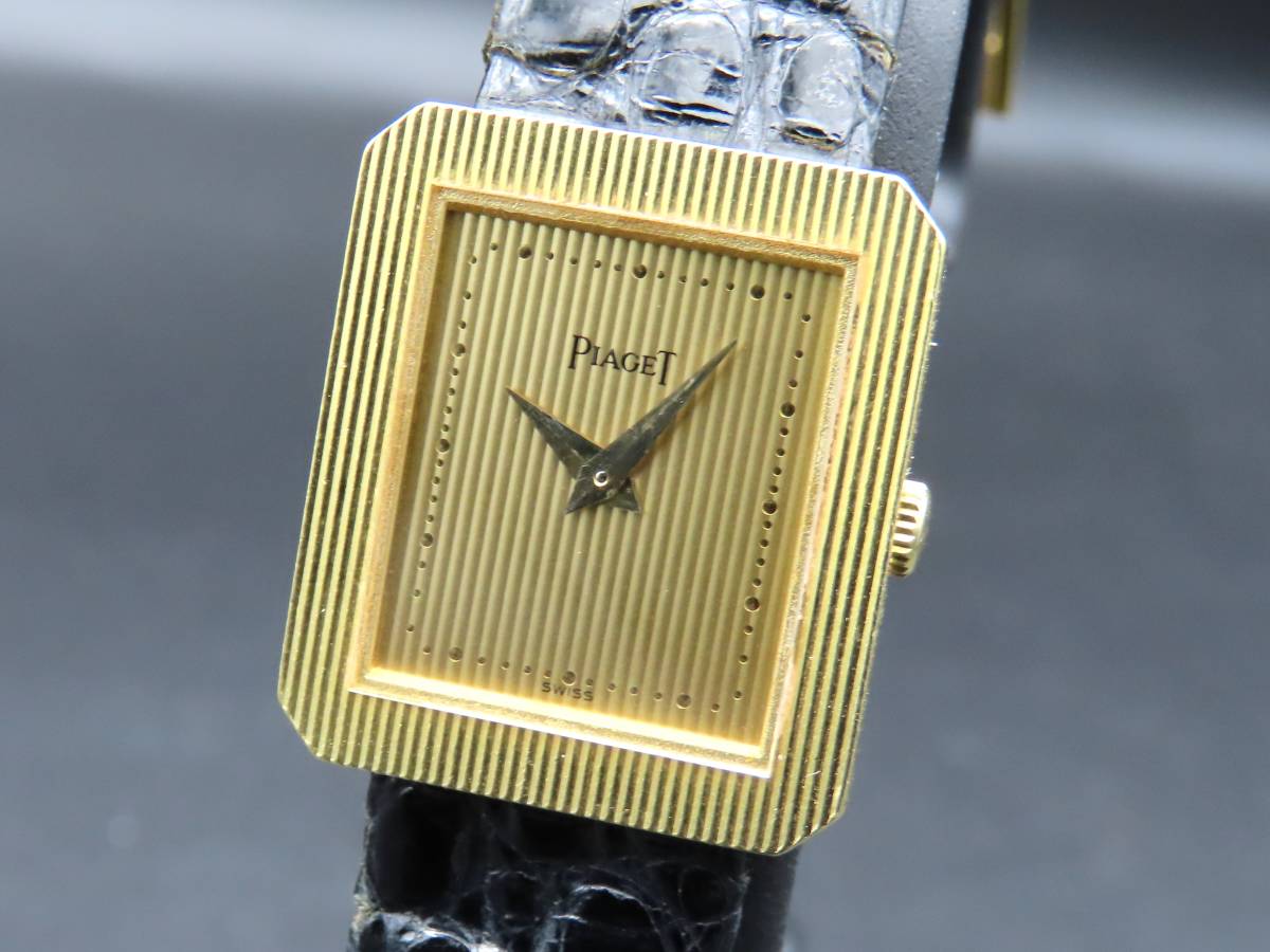 1円～! 稼動品★正規品 PIAGET ピアジェ 8354 プロトコール 18金 YG 金無垢 総重量19.1g 純正18K尾錠 レディース腕時計 TTKLG2670_画像1