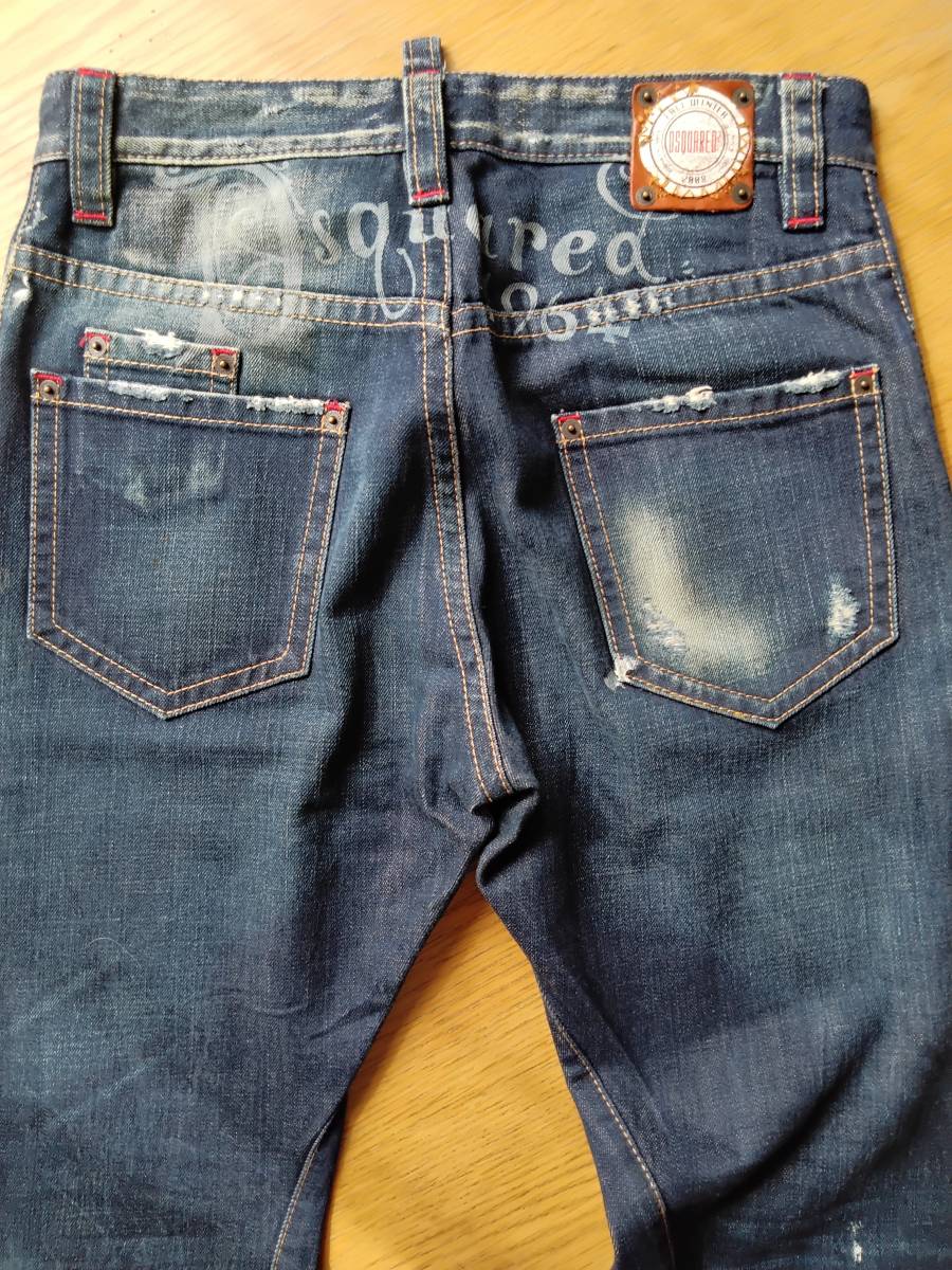  прекрасный товар DSQUARED Dsquared Denim брюки ke колено модель 