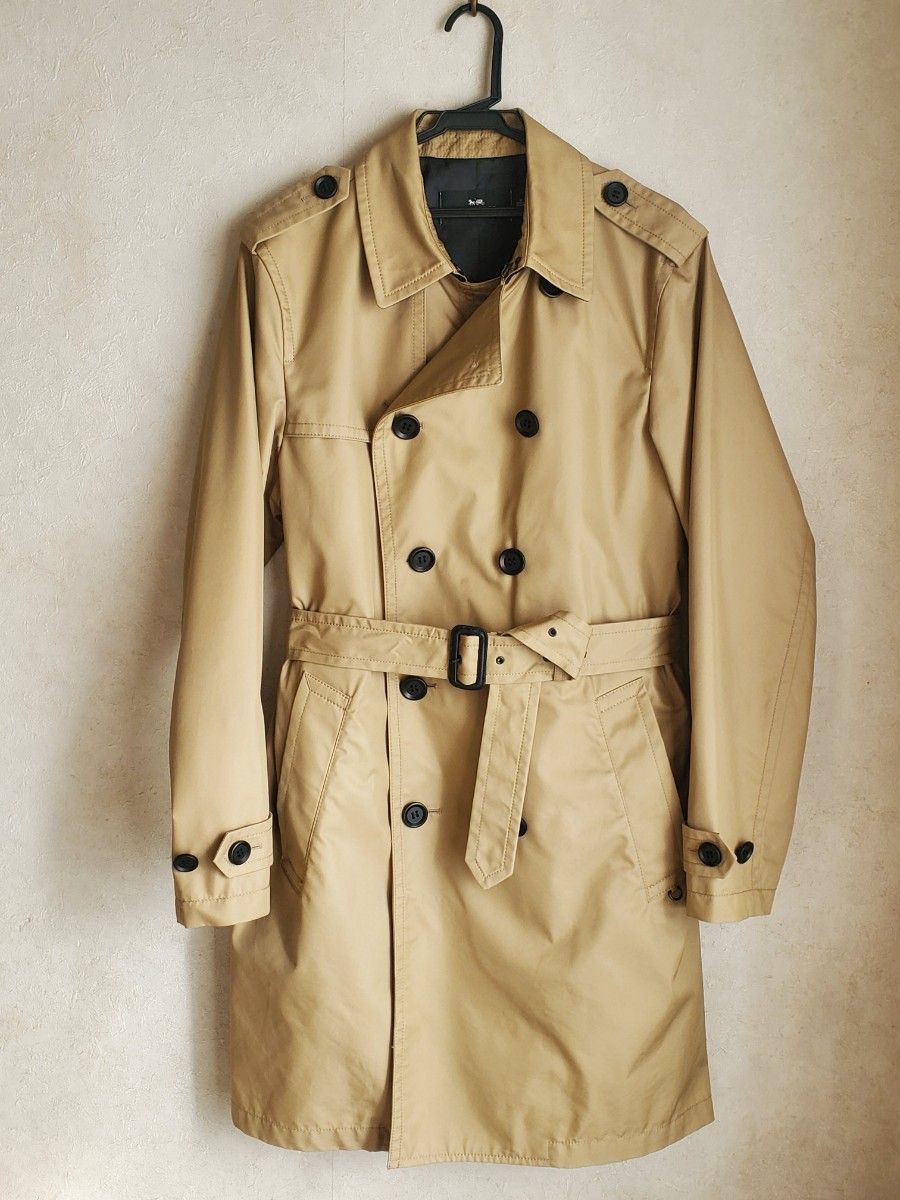 COACH メンズ トレンチコート ベージュ スタイリッシュ|PayPayフリマ