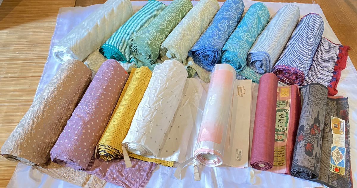 反物 大量まとめ15点 大島紬 正絹 未使用品多数 未仕立て 絹100