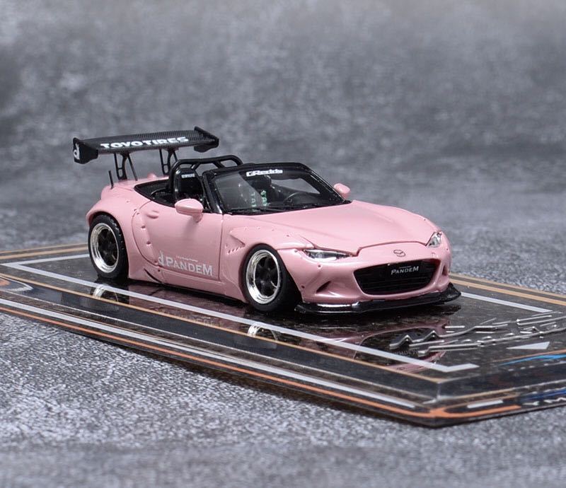 1/64 Ym model mazda Rocket Bunny Pandem MX-5 Roadster マツダ ロケットバニー ロードスター ピンクの画像6