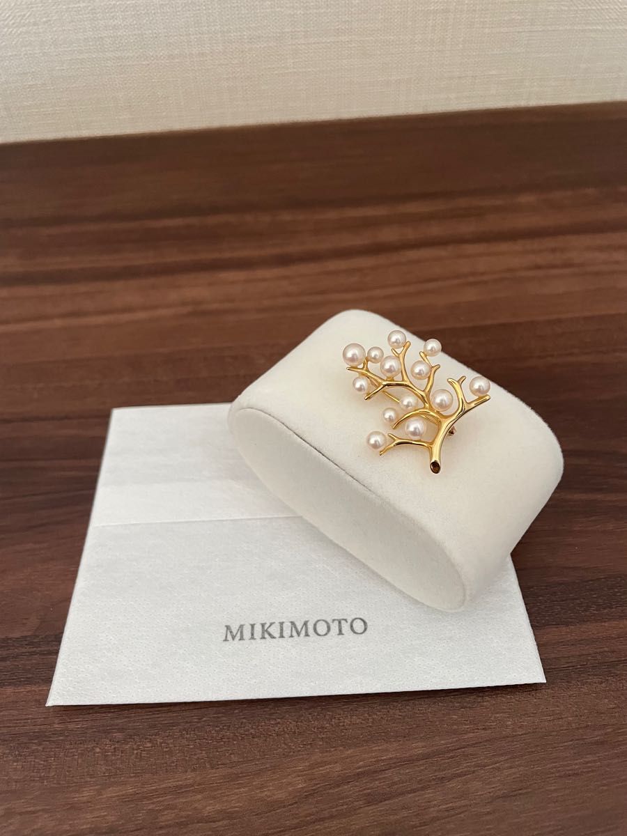 MIKIMOTO ミキモト 幸福の木　K18 イエローゴールド ブローチ