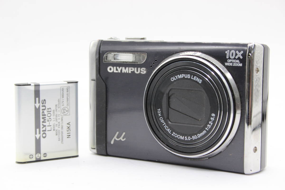 【返品保証】 オリンパス Olympus μ-9000 ブラック 10x バッテリー付き コンパクトデジタルカメラ s2398_画像1