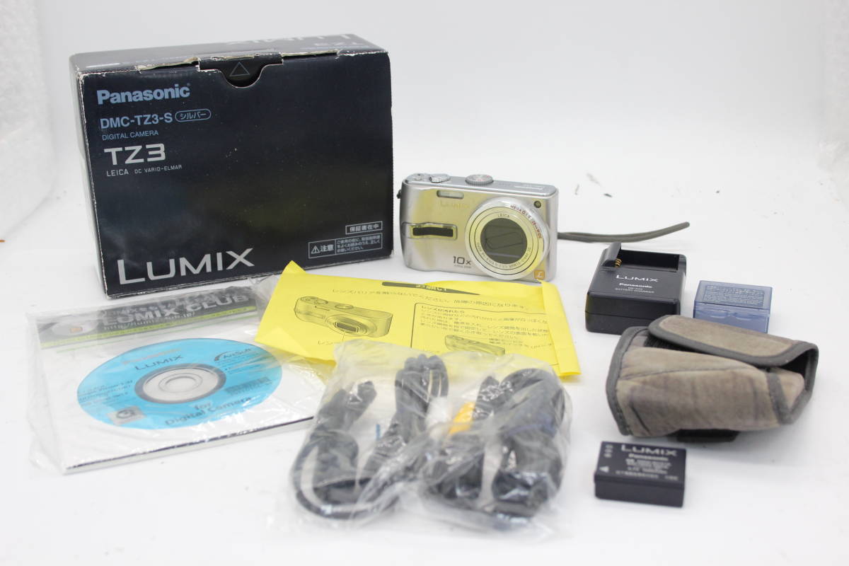 【返品保証】 【元箱付き】パナソニック Panasonic Lumix DMC-TZ3 10x バッテリー チャージャー付き コンパクトデジタルカメラ s2420