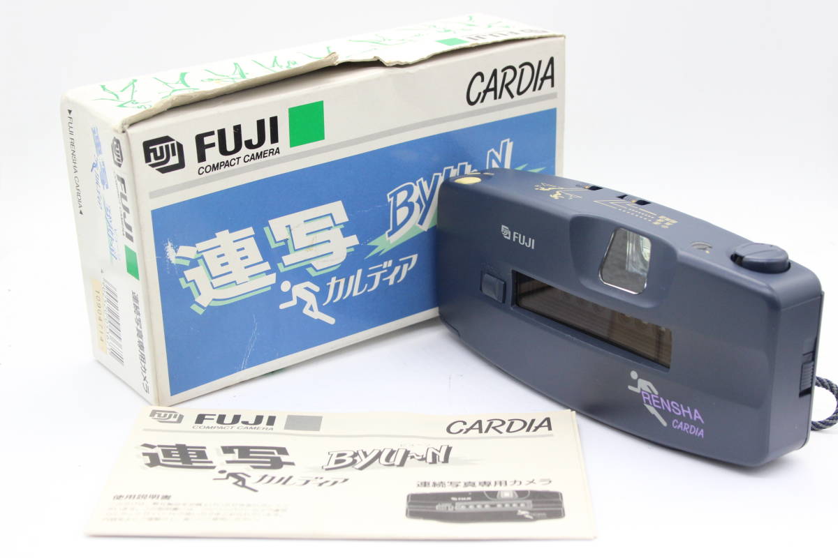 【極美品 返品保証】 【元箱付き】フジフィルム Fujifilm 連写 Byu-N カルディア コンパクトカメラ s2714
