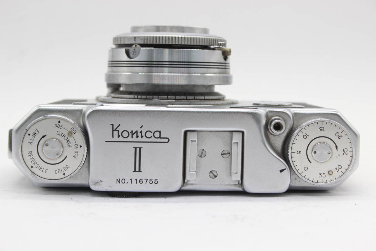 【返品保証】 コニカ KONICA II B-m Hexar 45mm F3.5 レンジファインダー カメラ s2742_画像6