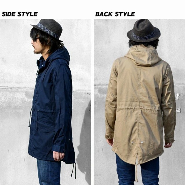  Mod's Coat tsu il stretch material Mod's Coat men's coat military coat 31604 new goods black M