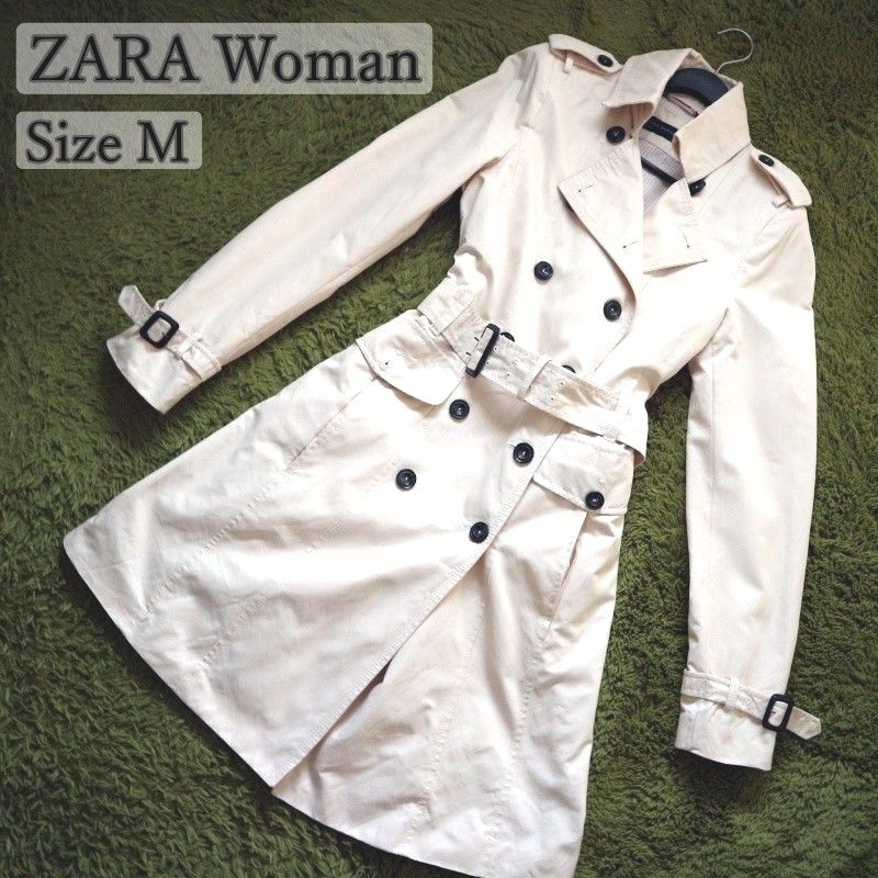 美品☆通勤・通学に最適☆ZARA Woman ロングトレンチコート