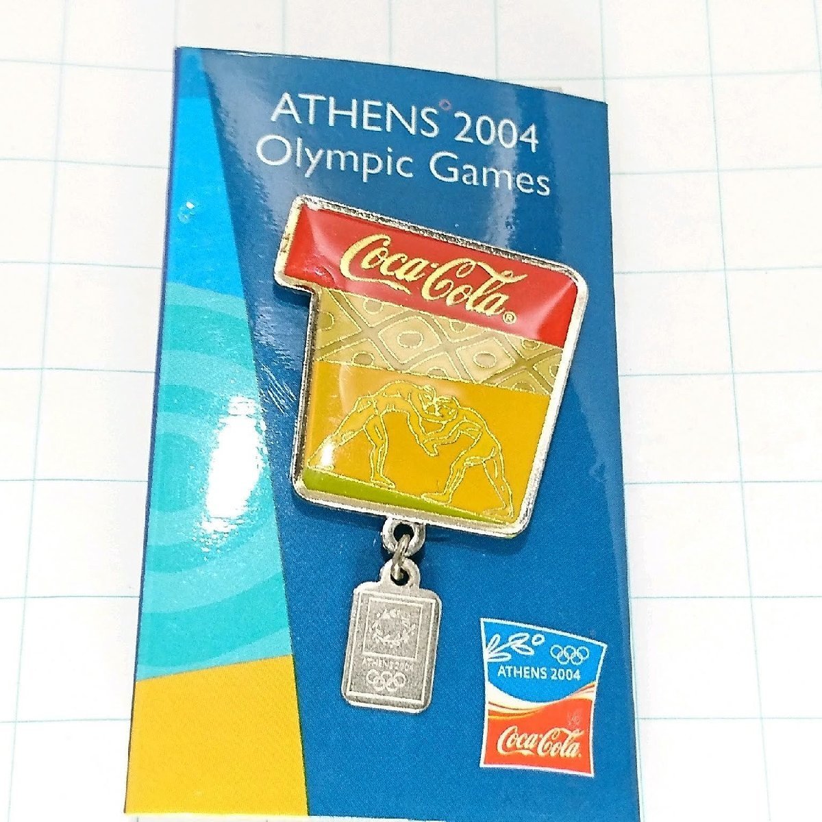 送料無料)2004 アテネ五輪 コカ・コーラ ピンバッジ PINS ピンズ A15718_画像1