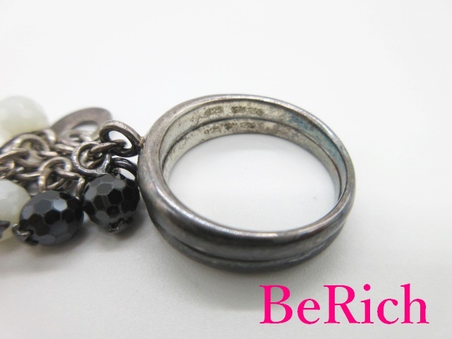 ... Folli Follie 2...  дизайн   кольцо    кольцо   15 номер   ...  цепь   SV 925   серебристый  SILVER  лого    аксессуары  【 подержанный товар 】 ba2111