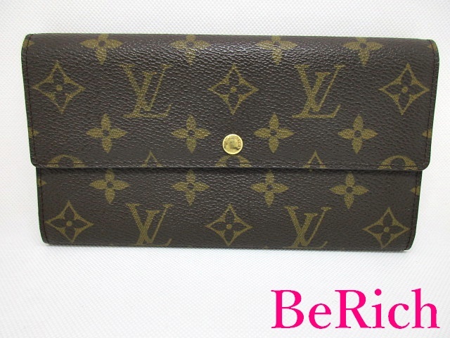 ルイ ヴィトン LOUIS VUITTON 長財布 モノグラム ポシェット ポルト モネ クレディ M61725 LV ロゴ 【中古】 bs2861_画像1