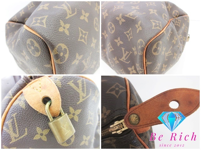 ルイ ヴィトン スピーディ 40 M41522 モノグラム ブラウン 茶 PVC レザー ハンドバッグ ボストン LOUIS VUITTON 【中古】bk8382_画像4