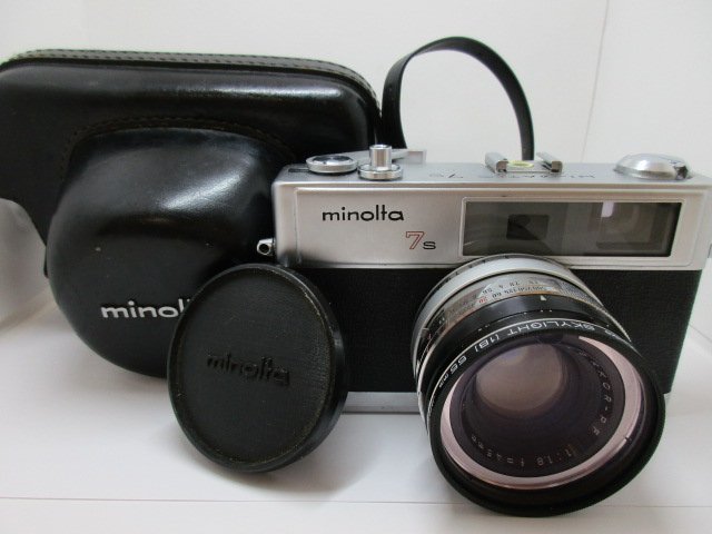 ★ミノルタ MINOLTA 一眼レフ フィルムカメラ HI-MATIC 7s ROKKOR f=45mm 1:1.8 シャッターOK ジャンク品【中古】｛dgs3507｝_画像1