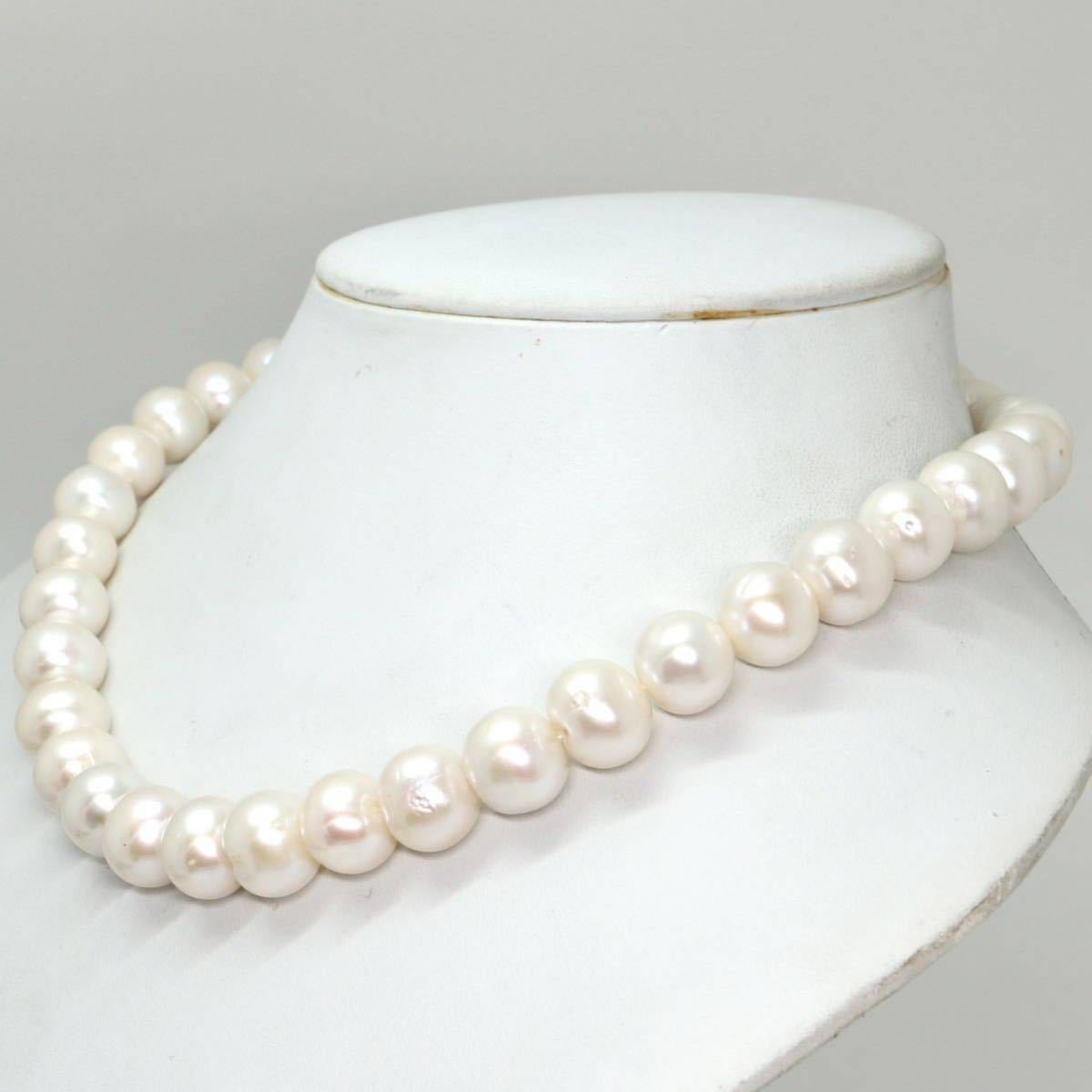 《淡水パールネックレス》N 11.0-12.5mm珠 89.4g 43cm pearl necklace ジュエリー jewelry EA2/EB7_画像3