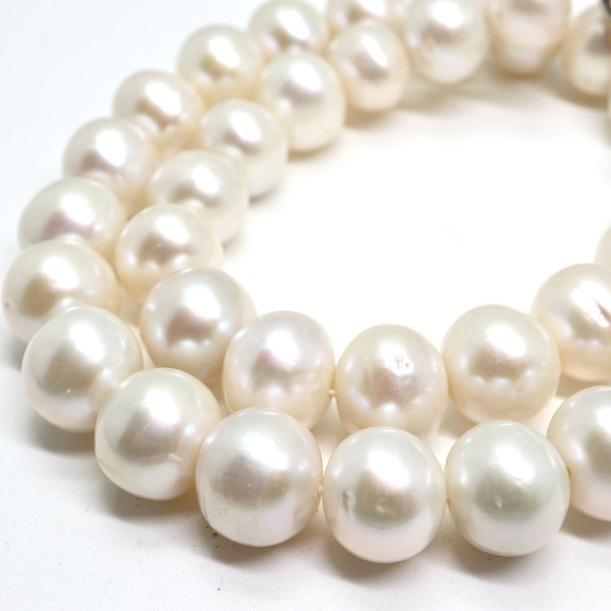 《淡水パールネックレス》N 11.0-12.5mm珠 89.4g 43cm pearl necklace ジュエリー jewelry EA2/EB7_画像5