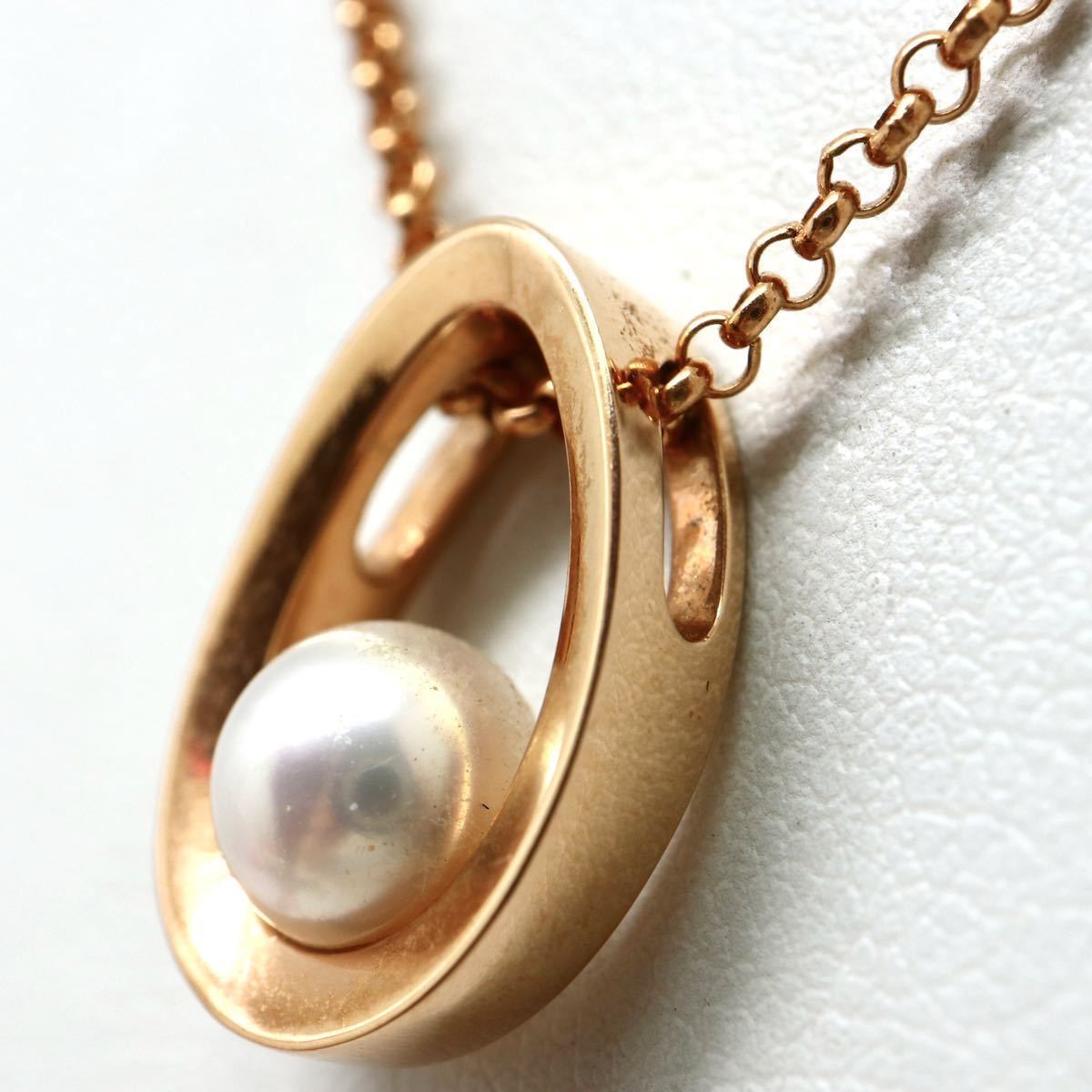 MIKIMOTO(ミキモト)!!《K18 アコヤ本真珠ネックレス》N ◎ 6.5mm珠 7.0g 42.5cm pearl necklace ジュエリー jewelry EE7/-_画像4