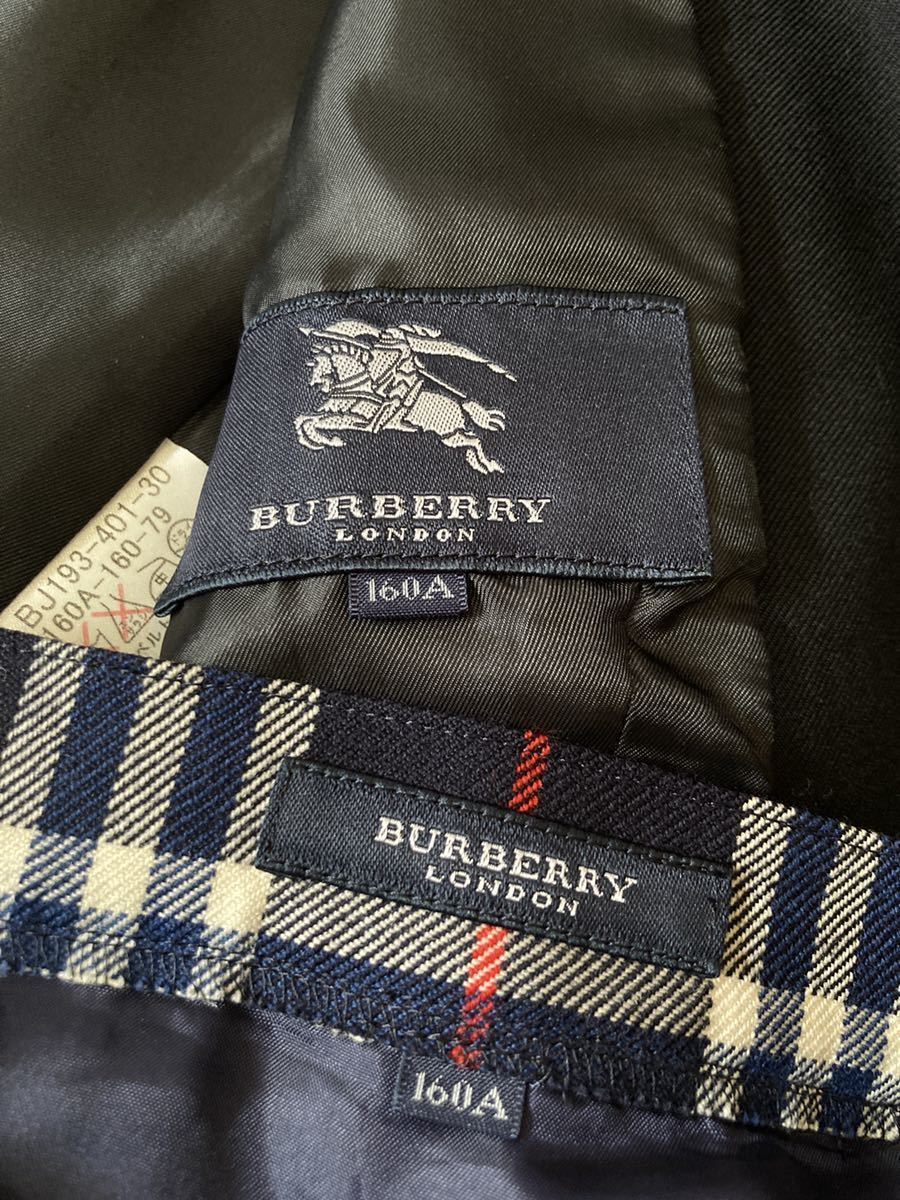 【フォーマル】BURBERRY LONDON バーバリーロンドン キッズ160 女の子 エンブレムジャケット ブレザー 入学式 卒業式  スカートはおまけです