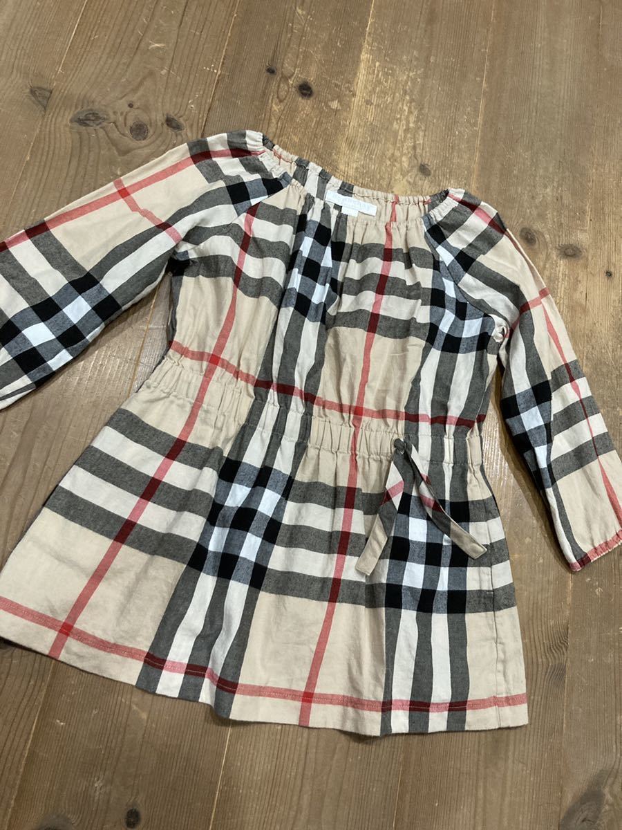 【春秋】BURBERRYCHILDREN バーバリーチルドレン キッズ 女の子3Y100 長袖ワンピース ノバチェック_画像2